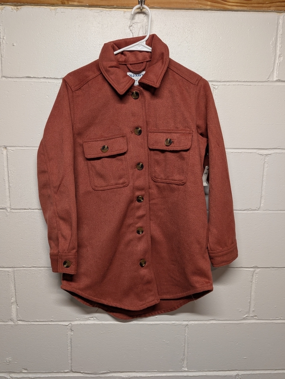 New OLD NAVY Soft Brushed Utility Red/Orange Rust Shacket Jacket (XS)